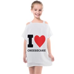 I Love Cheesecake Kids  One Piece Chiffon Dress by ilovewhateva