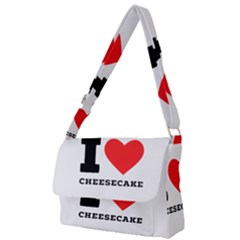 I Love Cheesecake Full Print Messenger Bag (l) by ilovewhateva