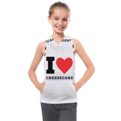 I Love Cheesecake Kids  Sleeveless Hoodie by ilovewhateva