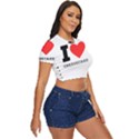 I love cheesecake Side Button Cropped Tee View3