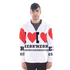 I Love Cherry Cheesecake Men s Hooded Windbreaker by ilovewhateva