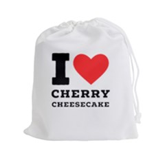 I Love Cherry Cheesecake Drawstring Pouch (2xl) by ilovewhateva