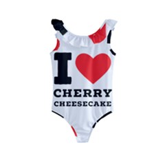 I Love Cherry Cheesecake Kids  Frill Swimsuit by ilovewhateva