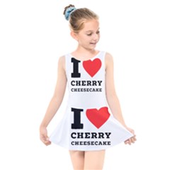 I Love Cherry Cheesecake Kids  Skater Dress Swimsuit by ilovewhateva