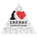 I love cherry cheesecake Wooden Puzzle Triangle View1