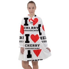 I Love Cherry Cheesecake All Frills Chiffon Dress by ilovewhateva