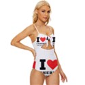 I love cherry cheesecake Knot Front One-Piece Swimsuit View3