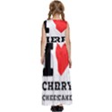 I love cherry cheesecake Kids  Satin Sleeveless Maxi Dress View4