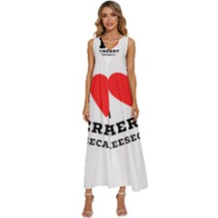 I Love Cherry Cheesecake V-neck Sleeveless Loose Fit Overalls by ilovewhateva