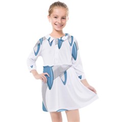 Blue Dolphin Kids  Quarter Sleeve Shirt Dress by pakminggu