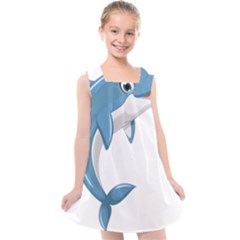 Blue Dolphin Kids  Cross Back Dress by pakminggu