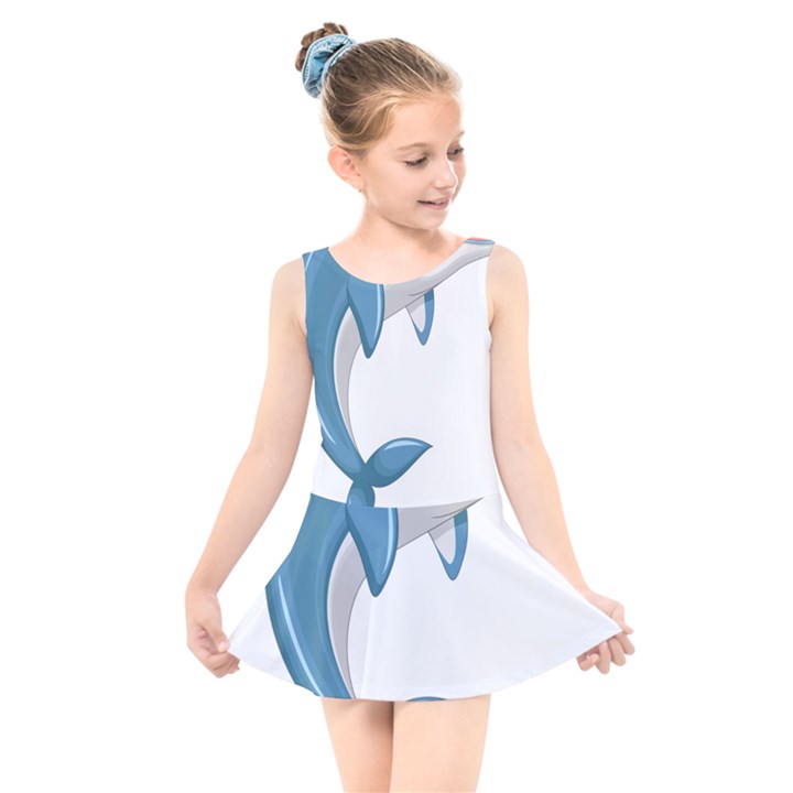 Blue Dolphin Kids  Skater Dress Swimsuit