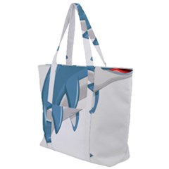 Blue Dolphin Zip Up Canvas Bag by pakminggu