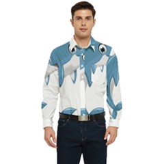 Blue Dolphin Men s Long Sleeve Pocket Shirt  by pakminggu