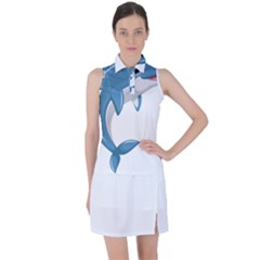 Blue Dolphin Women s Sleeveless Polo Tee by pakminggu