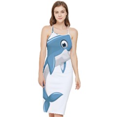 Blue Dolphin Bodycon Cross Back Summer Dress by pakminggu