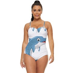 Blue Dolphin Retro Full Coverage Swimsuit by pakminggu