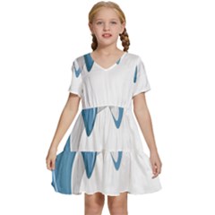 Blue Dolphin Kids  Short Sleeve Tiered Mini Dress by pakminggu