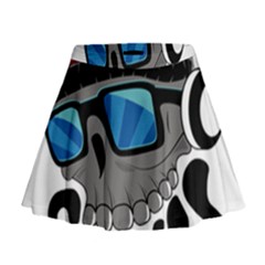 Cool Skull Mini Flare Skirt