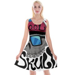 Cool Skull Reversible Velvet Sleeveless Dress