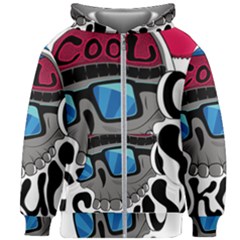 Cool Skull Kids  Zipper Hoodie Without Drawstring by pakminggu