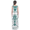 Green Insect Bee Illustration Empire Waist Maxi Dress View2