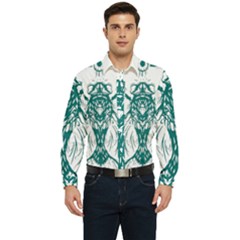 Green Insect Bee Illustration Men s Long Sleeve  Shirt by pakminggu