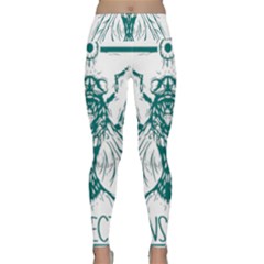 Green Insect Bee Illustration Lightweight Velour Classic Yoga Leggings by pakminggu