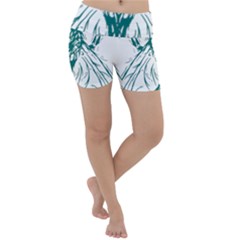 Green Insect Bee Illustration Lightweight Velour Yoga Shorts by pakminggu