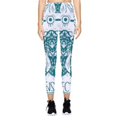 Green Insect Bee Illustration Pocket Leggings  by pakminggu