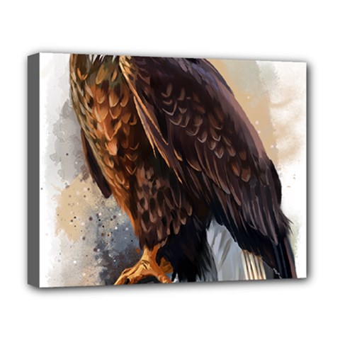 Eagle Art Eagle Watercolor Painting Bird Animal Deluxe Canvas 20  X 16  (stretched) by pakminggu