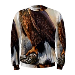 Eagle Art Eagle Watercolor Painting Bird Animal Men s Sweatshirt by pakminggu