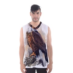 Eagle Art Eagle Watercolor Painting Bird Animal Men s Basketball Tank Top by pakminggu