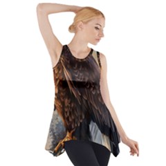 Eagle Art Eagle Watercolor Painting Bird Animal Side Drop Tank Tunic by pakminggu