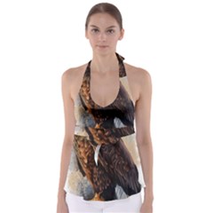 Eagle Art Eagle Watercolor Painting Bird Animal Babydoll Tankini Top by pakminggu