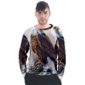 Eagle Art Eagle Watercolor Painting Bird Animal Men s Long Sleeve Raglan Tee View1