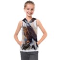 Eagle Art Eagle Watercolor Painting Bird Animal Kids  Sleeveless Hoodie View1