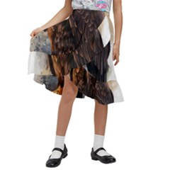 Eagle Art Eagle Watercolor Painting Bird Animal Kids  Ruffle Flared Wrap Midi Skirt by pakminggu