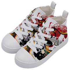 Electric Guitar Kids  Mid-top Canvas Sneakers by pakminggu