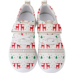 Red Green And Blue Christmas Themed Illustration Men s Velcro Strap Shoes by pakminggu