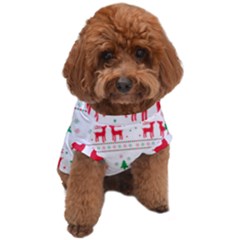 Red Green And Blue Christmas Themed Illustration Dog T-shirt by pakminggu