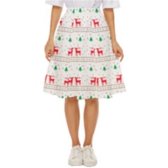 Red Green And Blue Christmas Themed Illustration Classic Short Skirt by pakminggu