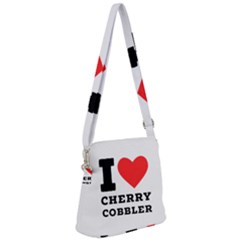 I Love Cherry Cobbler Zipper Messenger Bag by ilovewhateva