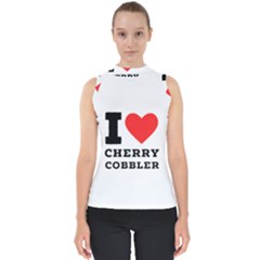 I Love Cherry Cobbler Mock Neck Shell Top by ilovewhateva