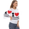 I love cherry cobbler Cut Out Wide Sleeve Top View3