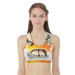 Hawaii Beach Summer Sports Bra With Border by pakminggu