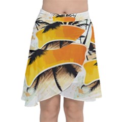 Hawaii Beach Summer Chiffon Wrap Front Skirt by pakminggu