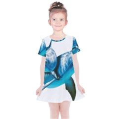 Two Dolphins Art Atlantic Dolphin Painting Animal Marine Mammal Kids  Simple Cotton Dress by pakminggu