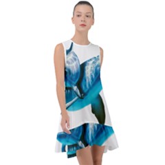 Two Dolphins Art Atlantic Dolphin Painting Animal Marine Mammal Frill Swing Dress by pakminggu