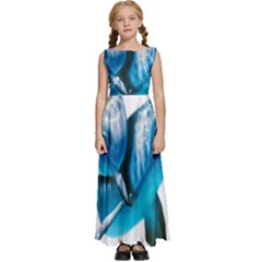 Two Dolphins Art Atlantic Dolphin Painting Animal Marine Mammal Kids  Satin Sleeveless Maxi Dress